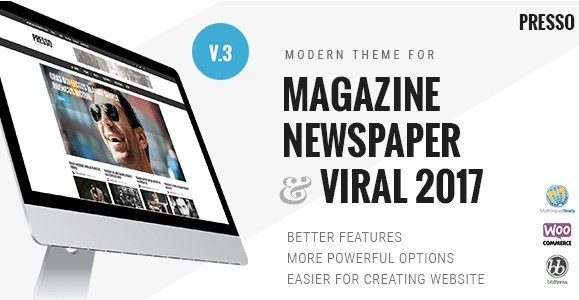 PRESSO – MODERN MAGAZINE NEWSPAPER VIRAL THEME